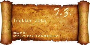 Tretter Zita névjegykártya