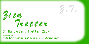 zita tretter business card